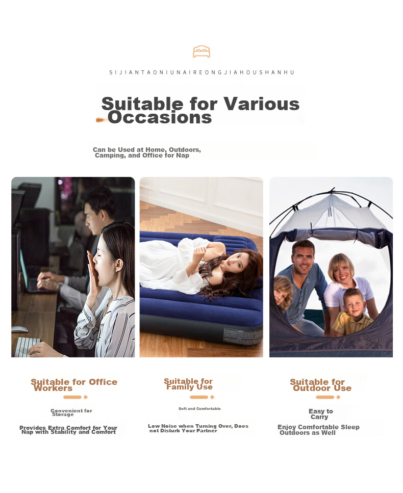 INTEX Double Inflatable Bed for Home And Car Use, Portable Nap Mattress, Tent Pad with Built-In Dry Battery Pump 64758 2