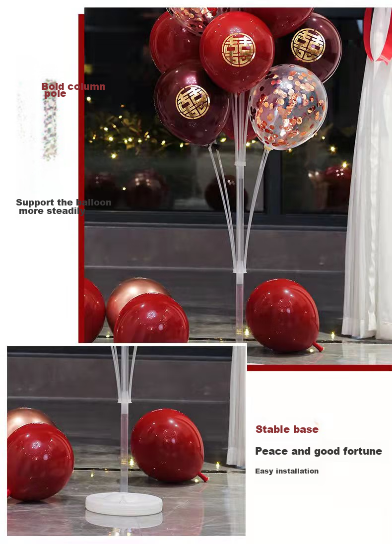 DiliCarr Wedding Room Floor Floating Balloon Stand Decorative Balloon Set for Engagement, Balloons for Bride And Groom's Bedroom And Living Room 7