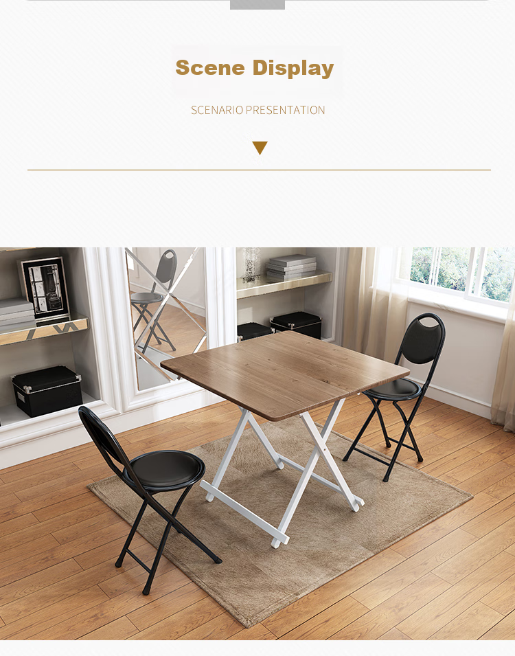 Qishengmingyuan LC-104 Folding Table, Dining 58cm Square Table, Small Apartment Home Dining Table, Children's Study And Game Craft Desk 8