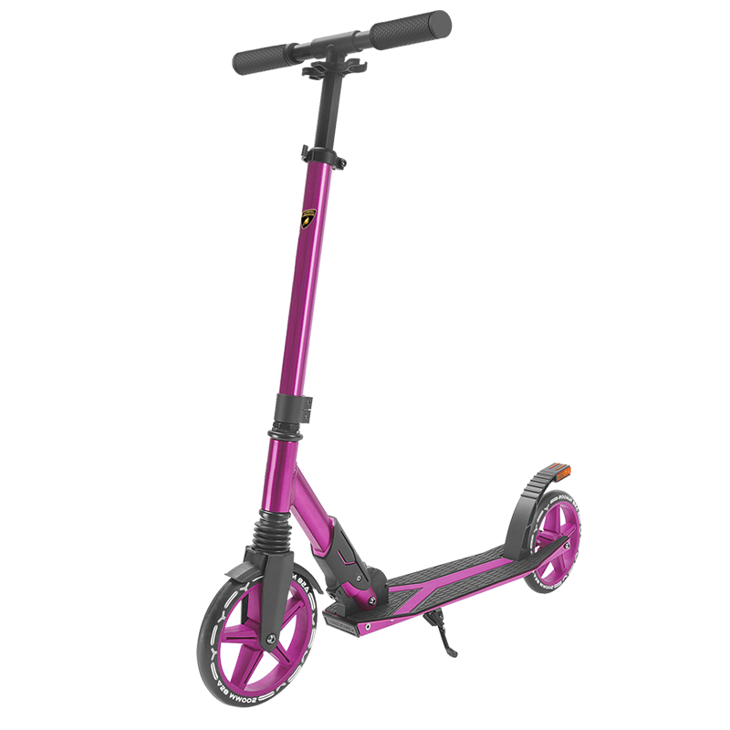 Kick'n'Roll Scooter for Children And Teenagers Aged 6-15, Holiday Gift, Foldable Shock-Absorbing Lamborghini Scooter, Romantic Purple