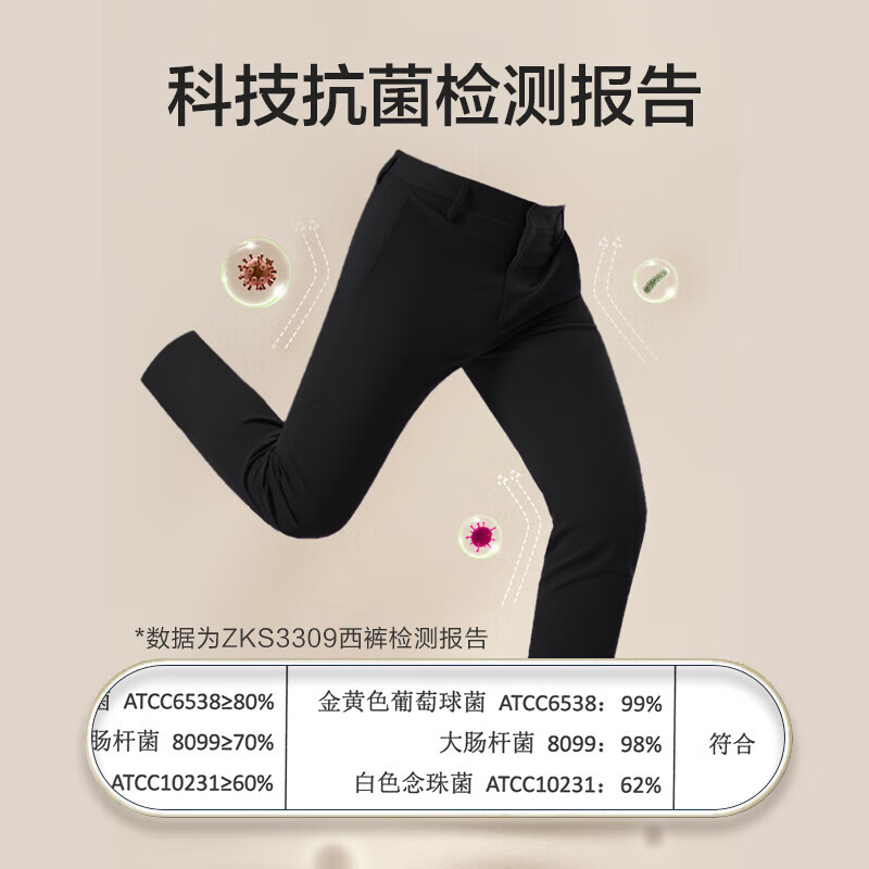 Hodo Business Straight-Leg Men's Pants Non-Iron Tailor-Free Formal Trousers Navy Blue 31