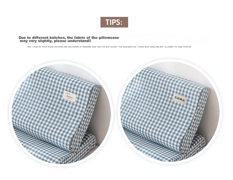 Wuyinliangpin Class A Pure Cotton Latex Pillowcase, 100% Cotton Washable Memory Foam Pillow Cover, Set of Two, 60x40cm 11