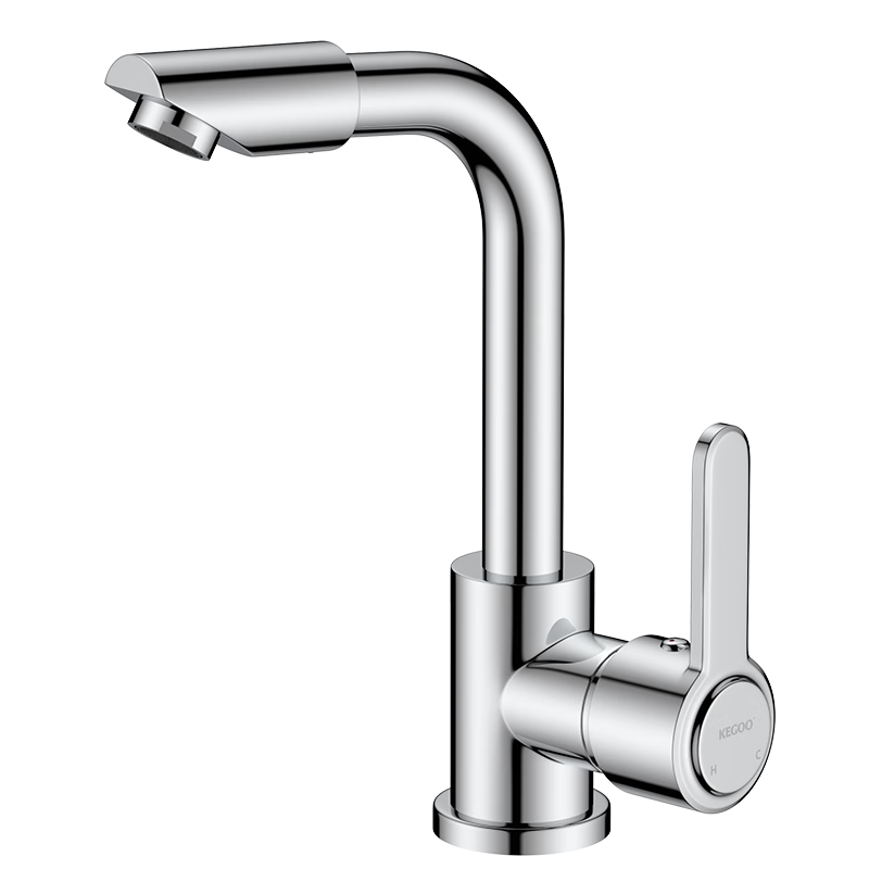 KEGOO Stainless Steel Basin Faucet K1010 for Bathroom Sink, Hot and Cold Water Tap
