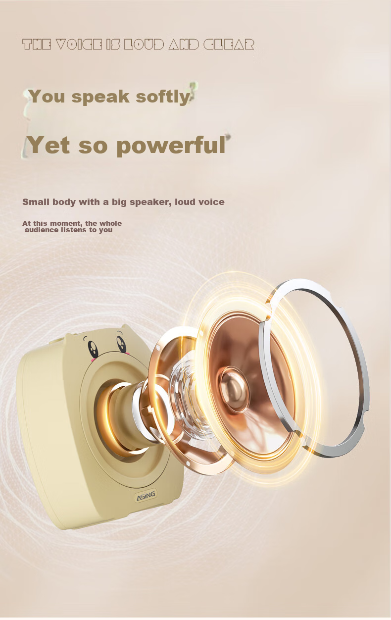 ASiNG S16 Skin Tone Wireless Microphone, Teacher's Classroom Lavalier Amplifier, Specialized Earpiece for Meetings And Performances, Head-Mounted Microphone with Amplifier And Speaker 8