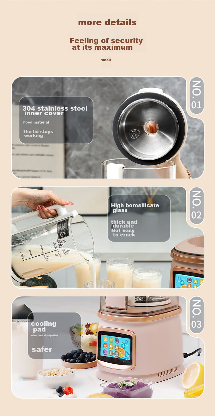 DESADI German Low-Noise Blender, Fully Automatic No-Cooking 2026 New Model, Whole Grains Filter-Free, for 3-4 People, Home Use, Self-Cleaning, Heating, Food Processor, Juicer, Soy Milk Maker 19