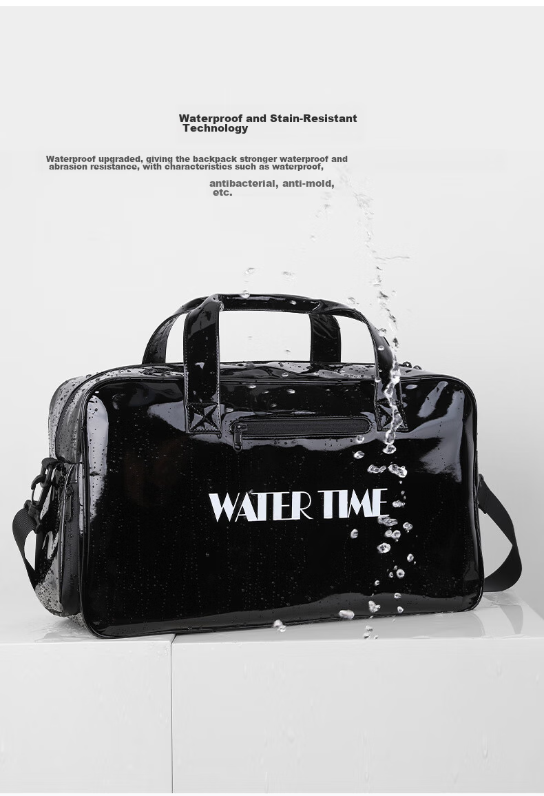 WATERTIME Swimming Bag with Dry And Wet Separation for Men And Women, Fitness Bag, Swimwear Storage Waterproof Bag, Beach Backpack, Flowing Silver 5