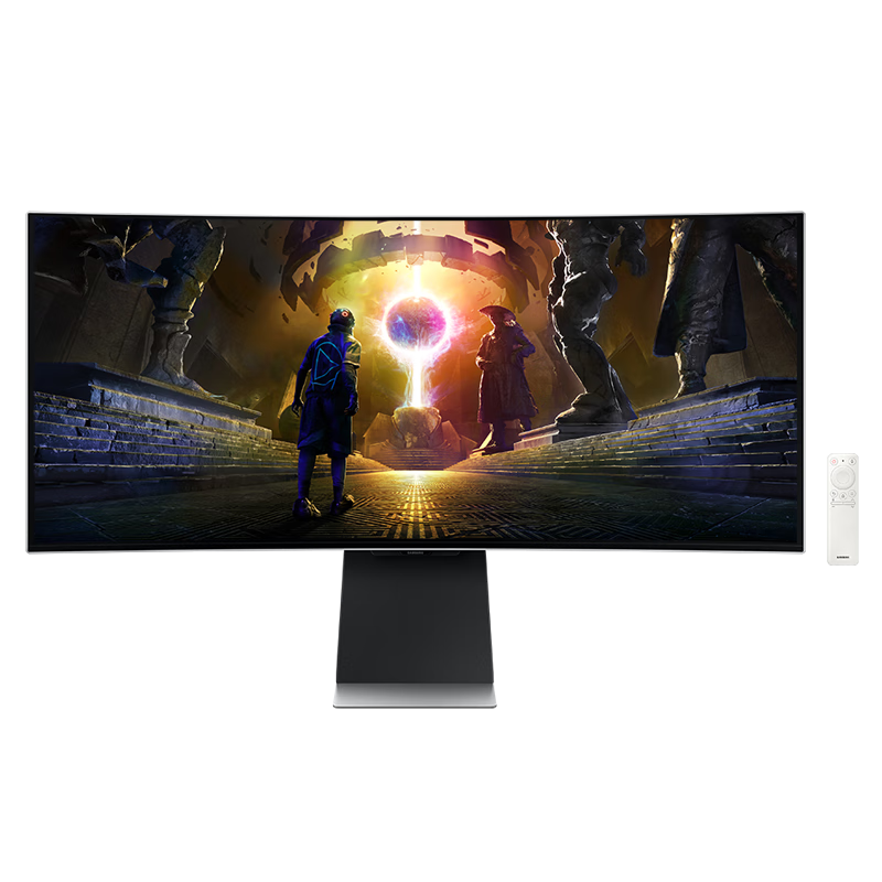 SAMSUNG 34-Inch G85SD QD-OLED 2K Ultrawide Screen, 175Hz Refresh Rate, 0.03ms Response Time, Ultra-Thin, Smart Gaming Monitor LS34DG852SCXXF