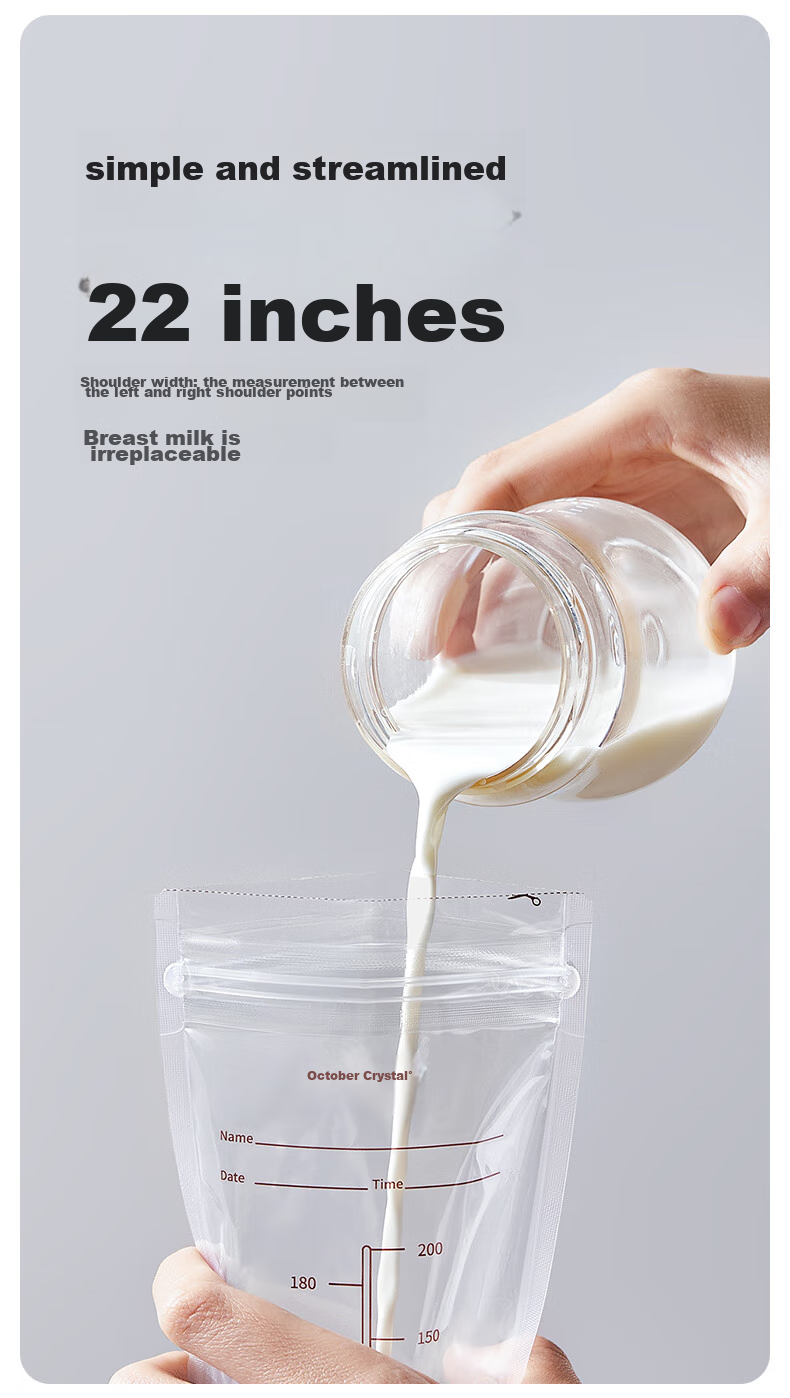Shiyuejiejing Breast Milk Storage Bags (150 Pieces), 200ml Breast Milk Preservation Bags, Storage Pouches, Gift Pen, Popular Product, Random Delivery 9