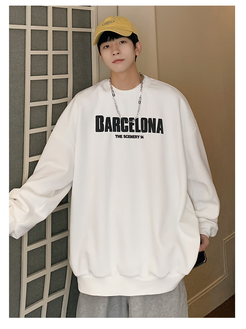 Foss Phil American Retro Colorblock Two-in-One Polo Shirt Men Spring Autumn Loose Half-Zip Sweatshirt WY503 Dusk Gray 2XL 10