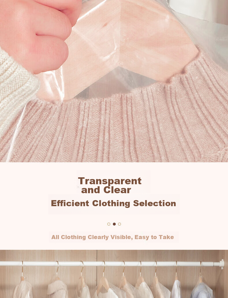 Edo Disposable Coat Dust Cover, Clothing Dust Bag for Home Use, Suit And Down Jacket Dust Cover, Pack of 10 6