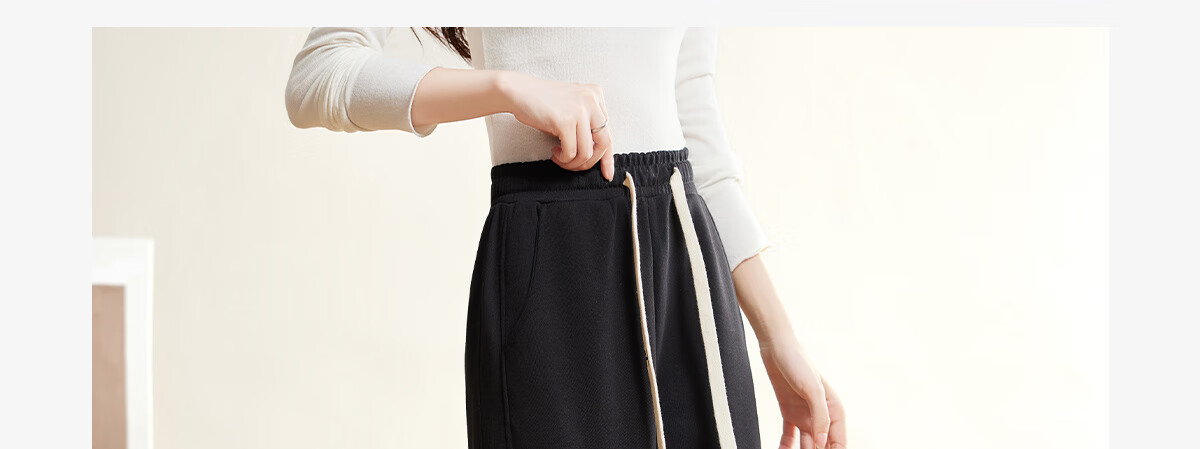 Halo Queen Women's Casual Pants with Drawstring Elastic Waist And Tapered Leg for Spring And Autumn, Fashionable Versatile Loose-Fitting Sweatpants, New Product H143R1007 1