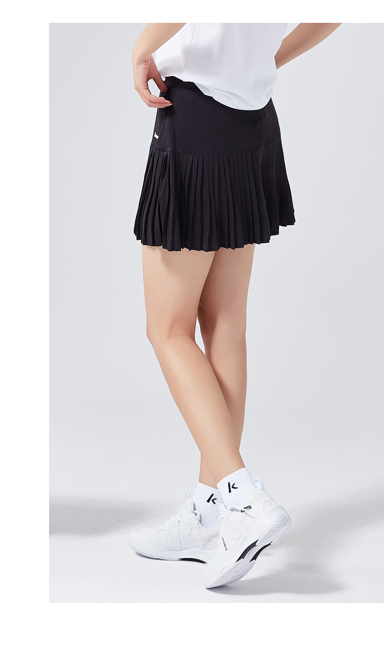 KAWASAKI Badminton Sports Skort for Women, Anti-Exposure Short Skirt S2752, Black, 3XL 8