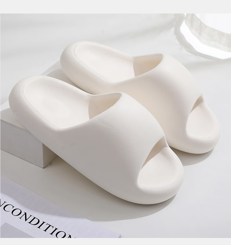 GUOLUOFEI Squishy Feeling Slippers for Men, Summer Thick-Soled EVA Bathroom Couple Sandals for Women, Suitable for Outdoor Wear, Pink, Size 36-37 16