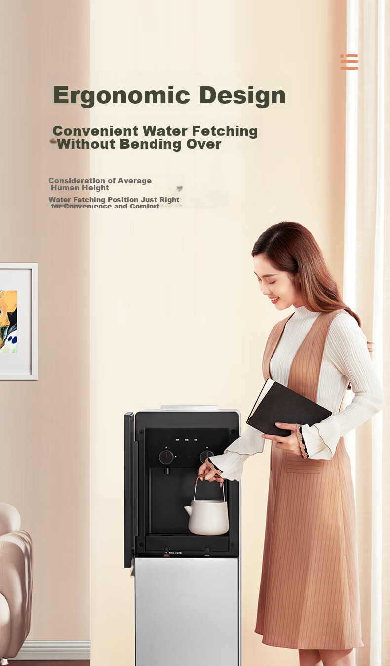 Midea Water Dispenser And Tea Bar Machine, Home Bottom-Loading Water Tank Purifier All-In Stand for Living Room And Office, Multifunctional High-End Bottled Electric Kettle Health Pot YR1611S-X 10