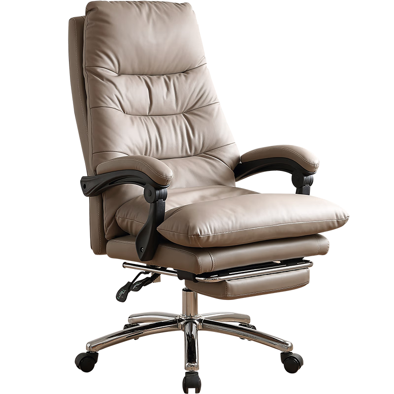 Guquan Boss Chair, Reclining Computer Office Chair, Genuine Leather Home Massage Heating Ergonomic Chair, C533H Coffee Leather