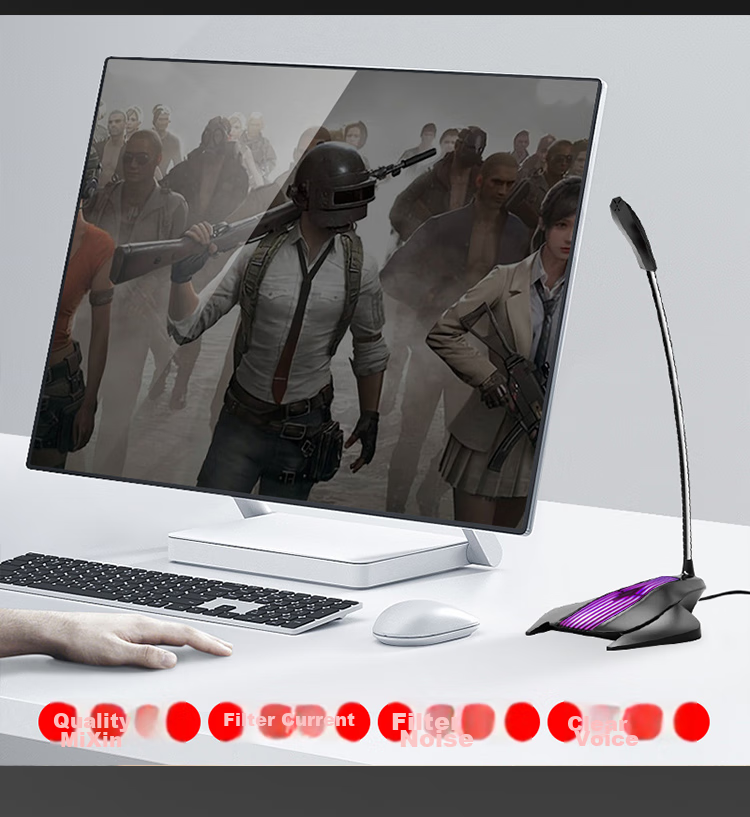 SAST OK-63 Computer Microphone, Gaming Voice Desktop Conference Host Live Streaming PUBG Compatible with Desktop Computers And Laptops, Condenser Mic USB Versio 12