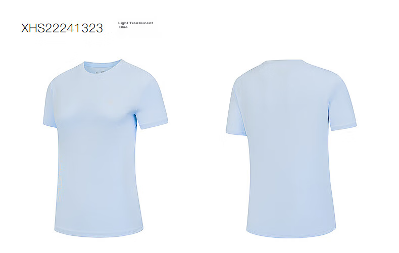 QIAODAN Women's Short-Sleeve T-Shirt, Summer Breathable Quick-Dry Round Neck Sports Running Tee Top for Wome 30