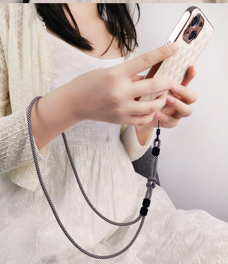 Shihan Phone Accessories, Phone Case Lanyard, Long Neck Strap, Crossbody Bag, Simple And Sturdy Phone Chain, for Men And Women, Dual-Use Adjustable, Retractable Thickened Cord with Ring Clasp, Anti-Loss And Anti-Drop 6