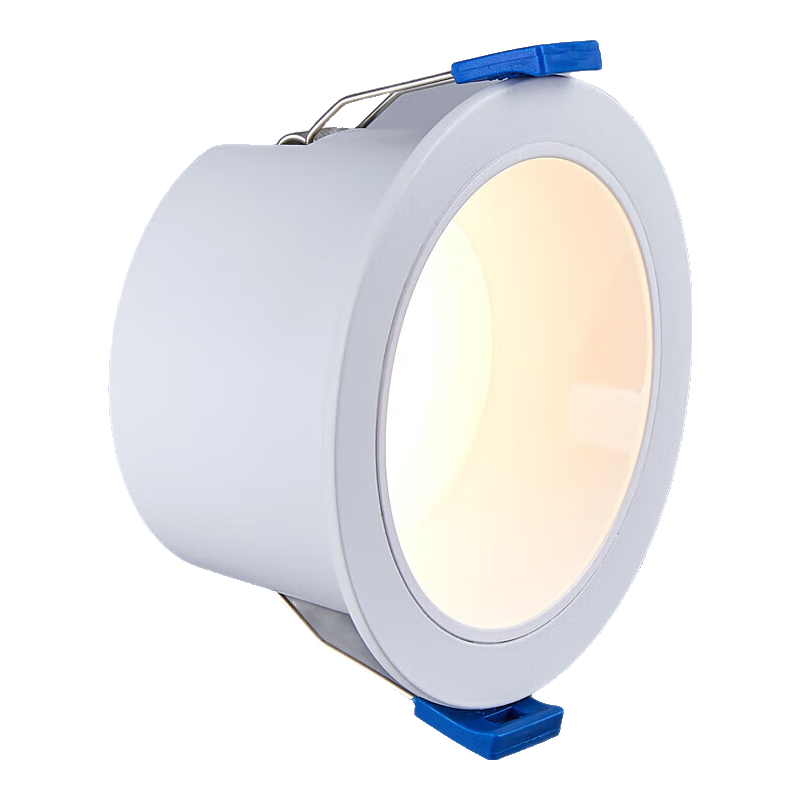 FSL Foshan Lighting LED Recessed Downlight 75mm Aperture Corridor Deep Cup Anti-Glare Ceiling Light 6W Tri-Color Dimmable White Cup