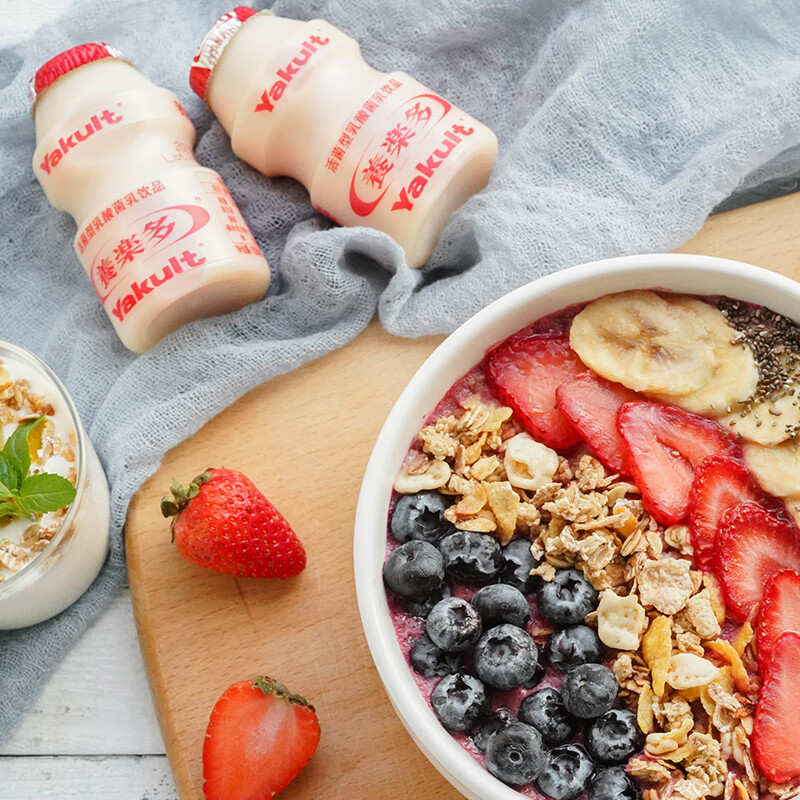 养乐多活菌型乳酸菌乳饮品100ml*5瓶原味低温乳酸菌饮料3件起售