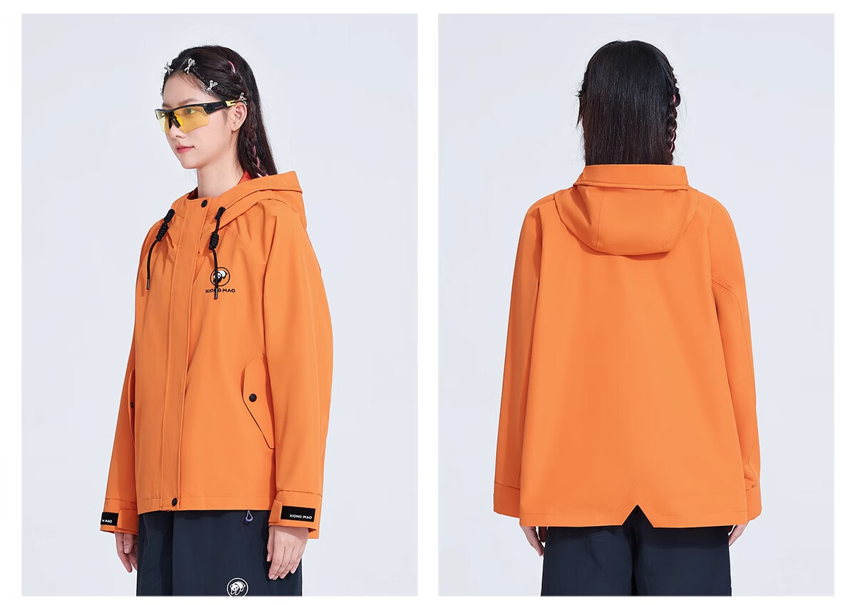 CAMEL Panda Series Women's Windbreaker Jacket, Outdoor Versatile Triple-Protection Hiking And Travel Coat B127 23