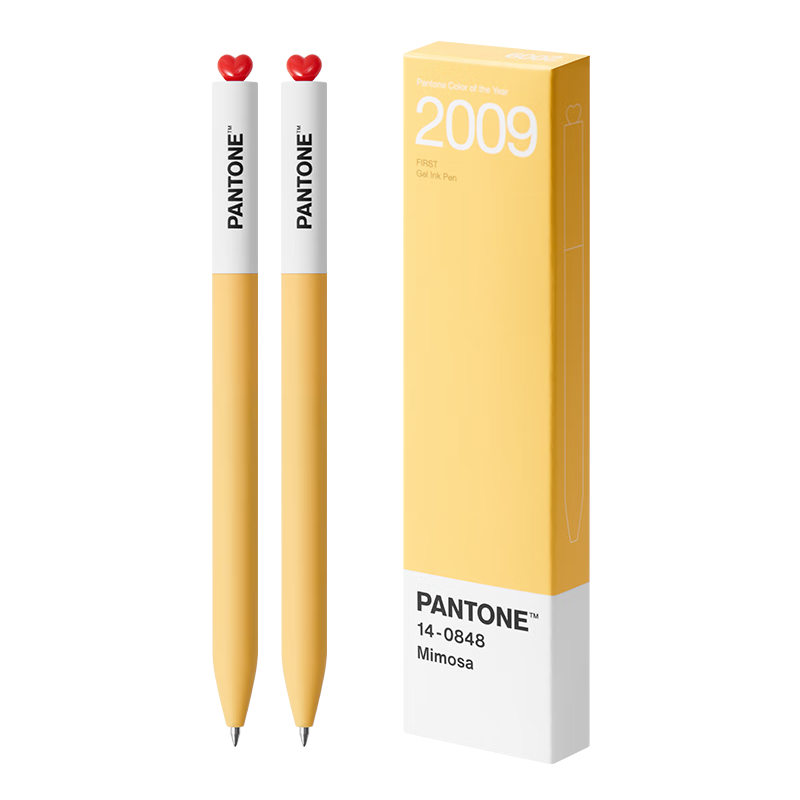 KACO X PANTONE Collaboration, Pantone 0.5mm Gel Pen, Stylish Signature Pen, Quick-Drying Ballpoint Pen, Black Ink Pen, Carbon Pen, Student Exam Pen (2009), 2-Pack