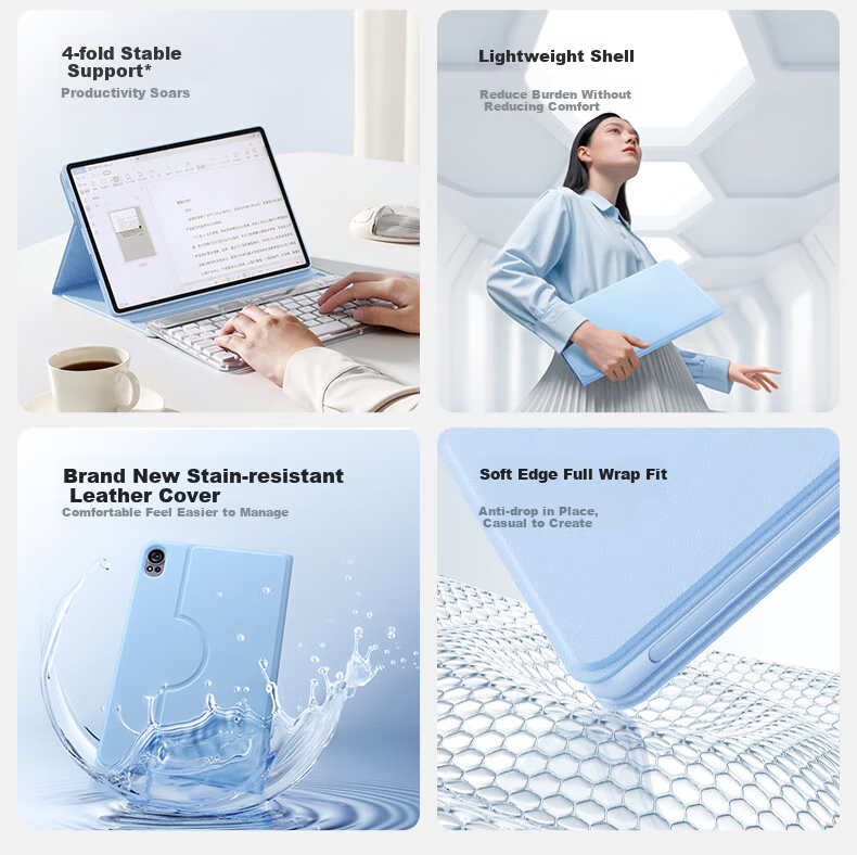 Shanmo Compatible with Huawei MatePad Air 12-Inch Protective Case, for 2025 MatePad Air, Rotatable Horizontal And Vertical Full Protection Soft Light Version Universal Fit 3