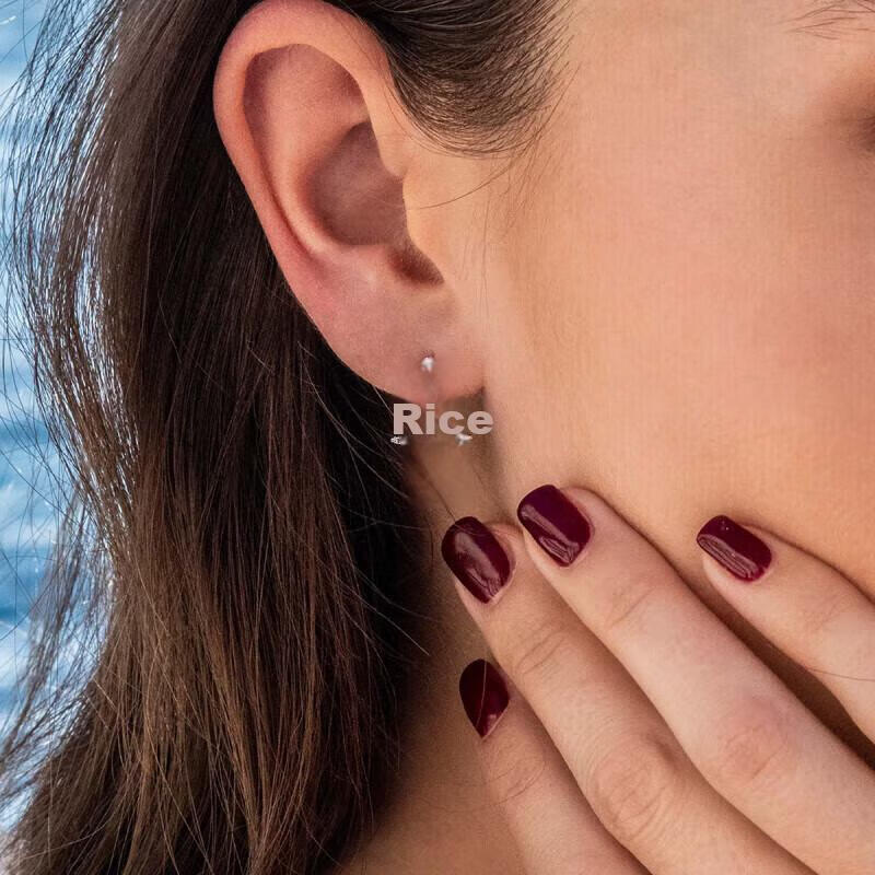 APM Monaco Meteorite Rectangular Hexagram Earrings, Luxurious And Elegant Ear Jewelry, Gift for Girlfriend Or Wife