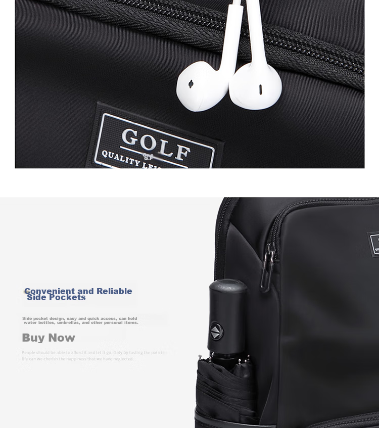 GOLF Laptop Backpack with 14-Inch Notebook, Men's Backpack with Earphone Holes, Business Travel Large Capacity Desig 10