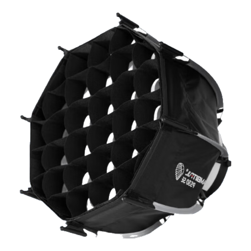 AMBITFUL PS30SE Octagonal Deep-Mouth Grid Softbox, Portable Mini Soft Light Box, Suitable for Live Streaming Fill Light, Compatible with Shengniu SL150III/Yongnuo Lux100