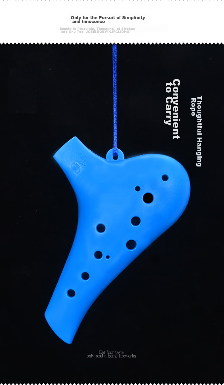 HAMDUN, 12-Hole AC Blue Flat-Mouth Resin Plastic Wind Instrument, Alto C Key, Beginner Entry-Level Teaching Instrument, Plastic And Rubber Wood School-Specific Flute 9