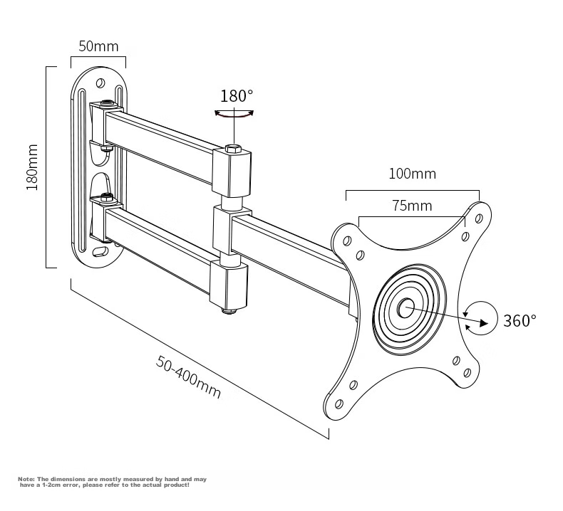 ATSCORE Monitor Wall Mount Bracket, Computer Monitor Wall Mount, Computer Stand, Monitor Fixed Bracket, Desktop Wall-Mounted Bracket TV Mount for 10-32 Inches 9