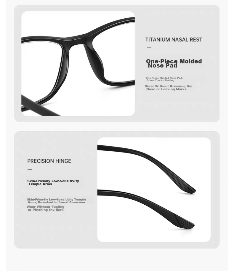 VGO Reading Glasses for Men And Women, Anti-Blue Light Presbyopic Glasses, High Definition Wear-Resistant Eyewear for Elderly, Model 1012 Black 200 Degrees 11