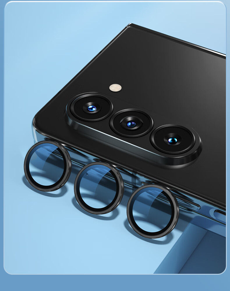 Lanxingxiansheng Lens Protector for Samsung Galaxy Z Fold6, High-Definition Tempered Glass Film for Rear Camera Protection, Black 21