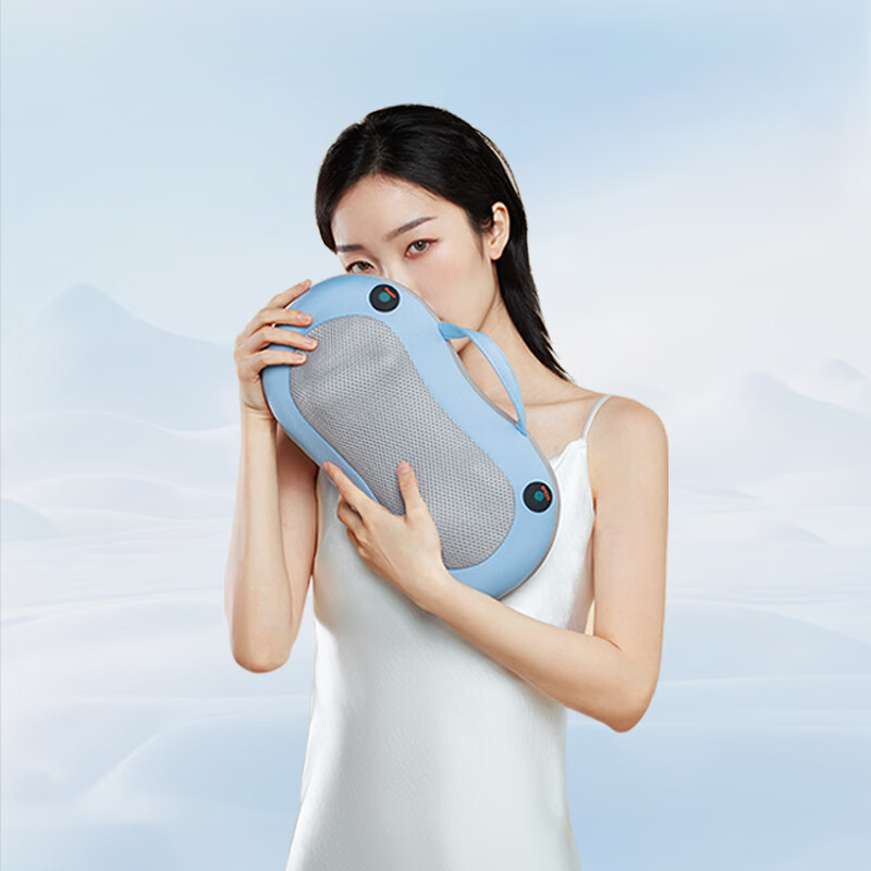 MIAOJIE [Mid-Autumn Festival Gift] M3 Cervical Massager, Waist Massager, Hot Compress Pillow, Shoulder And Neck Back Multi-Functional Cushion, Practical Gift for Elders, Suitable for Parents, Blue