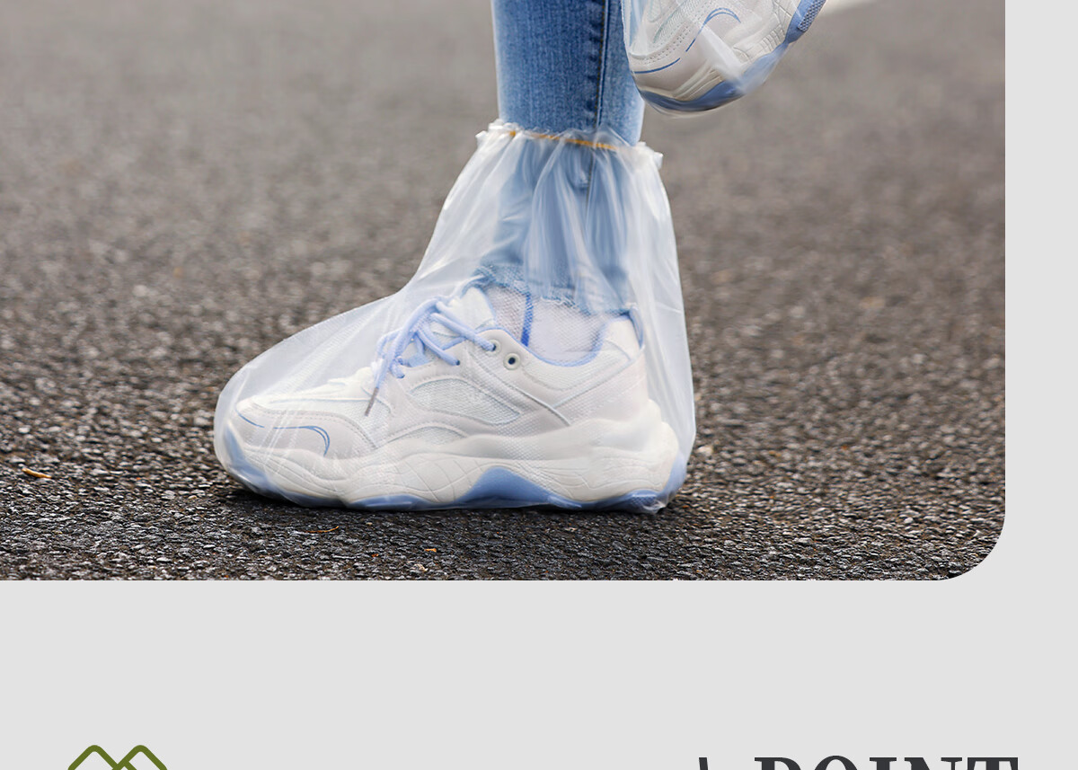 Paipitao Disposable Rain Shoe Covers Waterproof Rain Foot Covers for Adults And Children Outdoor Non-Slip Thickened Wear-Resistant Transparent Rain Boot Covers 9