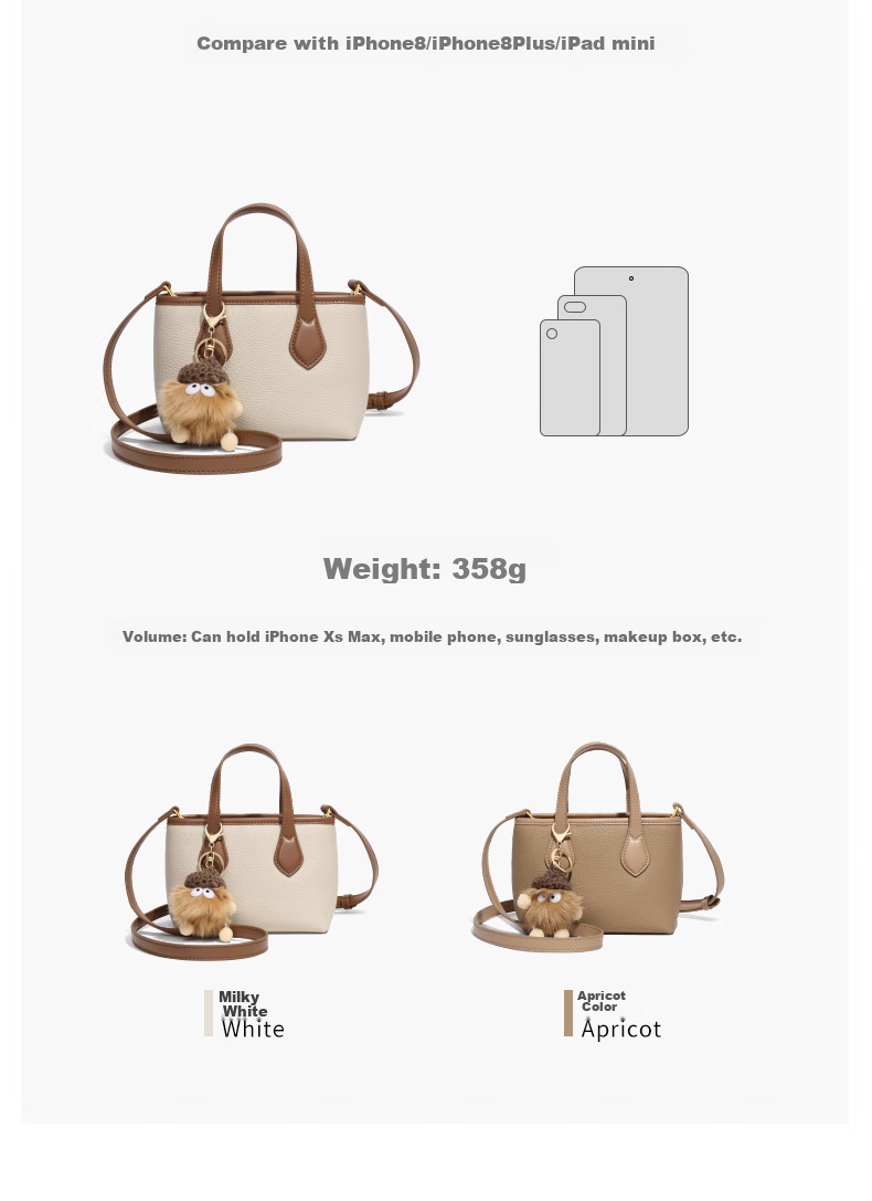 Viney Women's Handbag, Cowhide Bucket Bag, Light Luxury Crossbody Tote Shoulder Bag, Practical Birthday And Mother's Day Gift for Mom 13