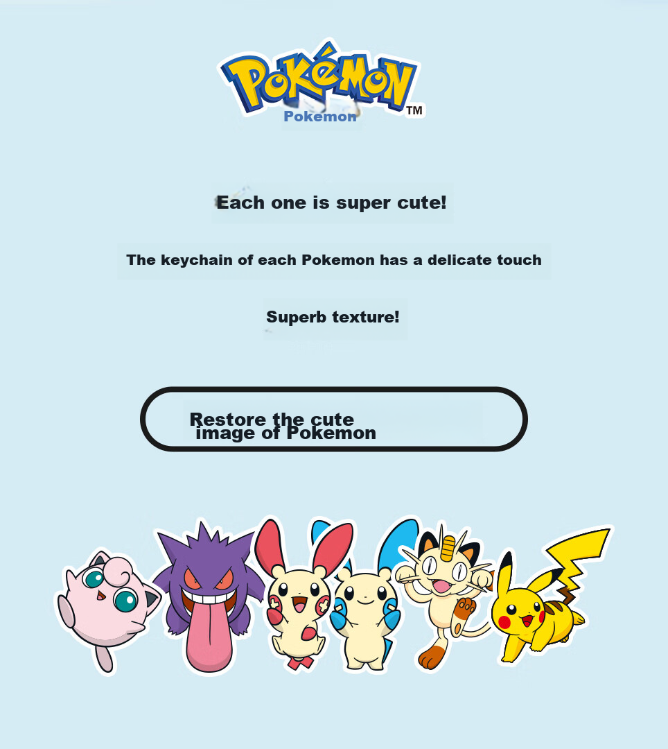 Funism Pokemon Keychain, Mewtwo Car Pendant, Backpack Charm, Birthday Gift, 52mm 2