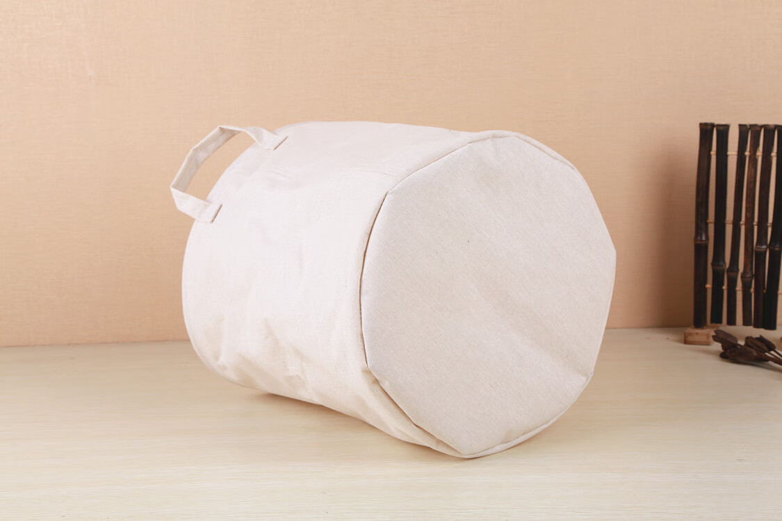 Yuanben Cotton Linen Fabric Laundry Hamper, Foldable Large-Size Dirty Clothes Basket, Ins Storage Bin, Open-Top Storage Basket 15