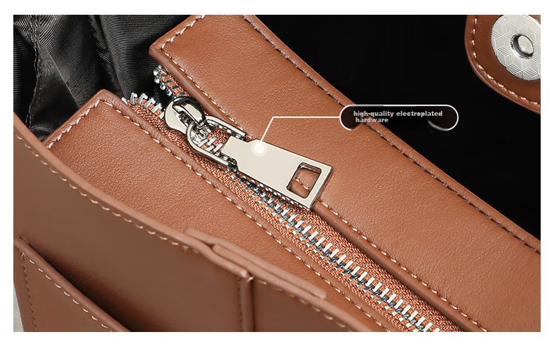 Viney Leather Handbag, Large Capacity Bucket Bag for Women, Light Luxury Shoulder Crossbody Bag, Practical Birthday And Mother's Day Gift for Mom 8