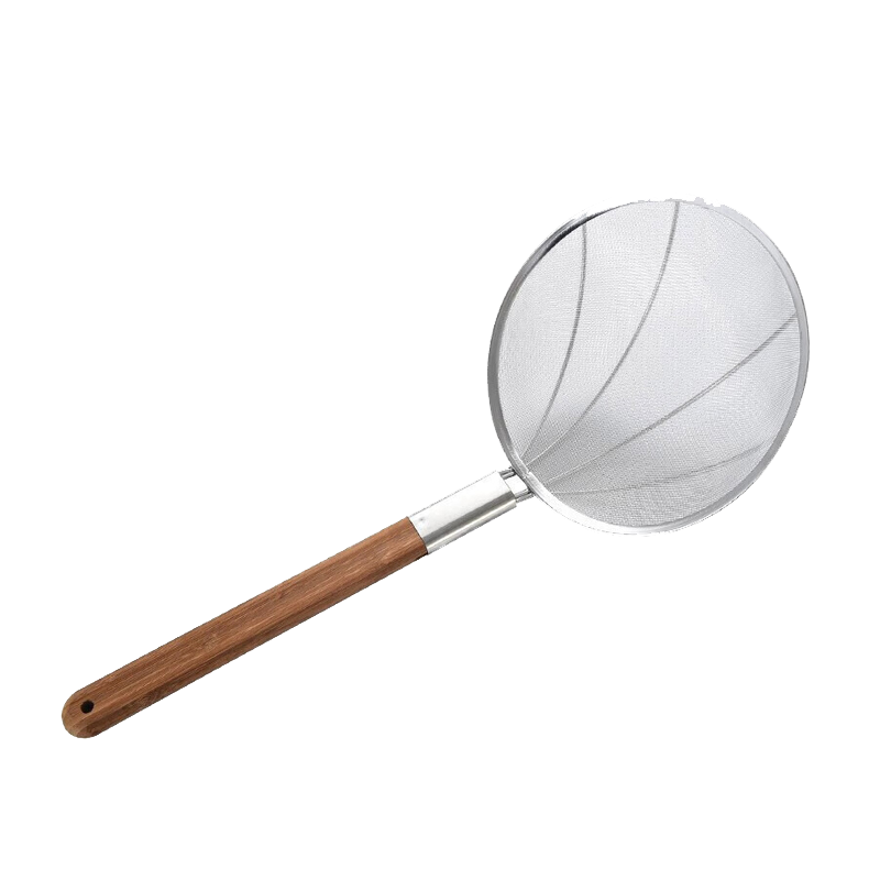 Danshizhiyuan Stainless Steel Skimmer Strainer Large Fine Mesh Noodle Ladle 30 Mesh Ultra-Fine Net Diameter 28cm