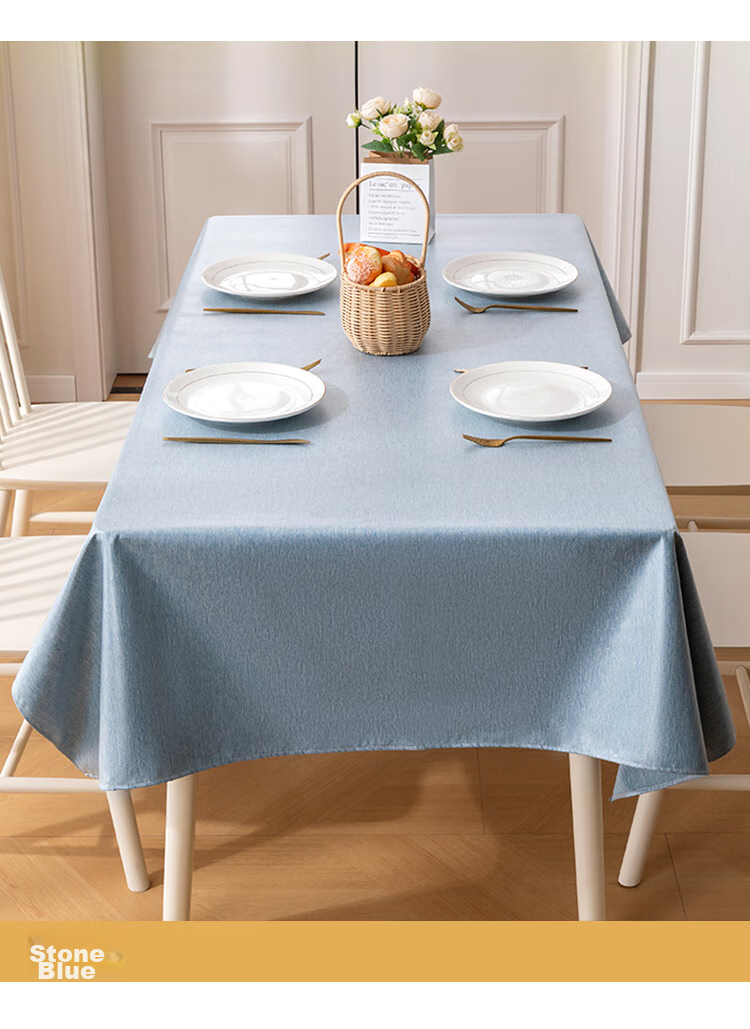 JD Original Large White Tablecloth, Waterproof And Oil-Resistant, Washable Fabric Table Cover, Thickened Table Mat for Dining Table And Coffee Table, 137x180cm 20