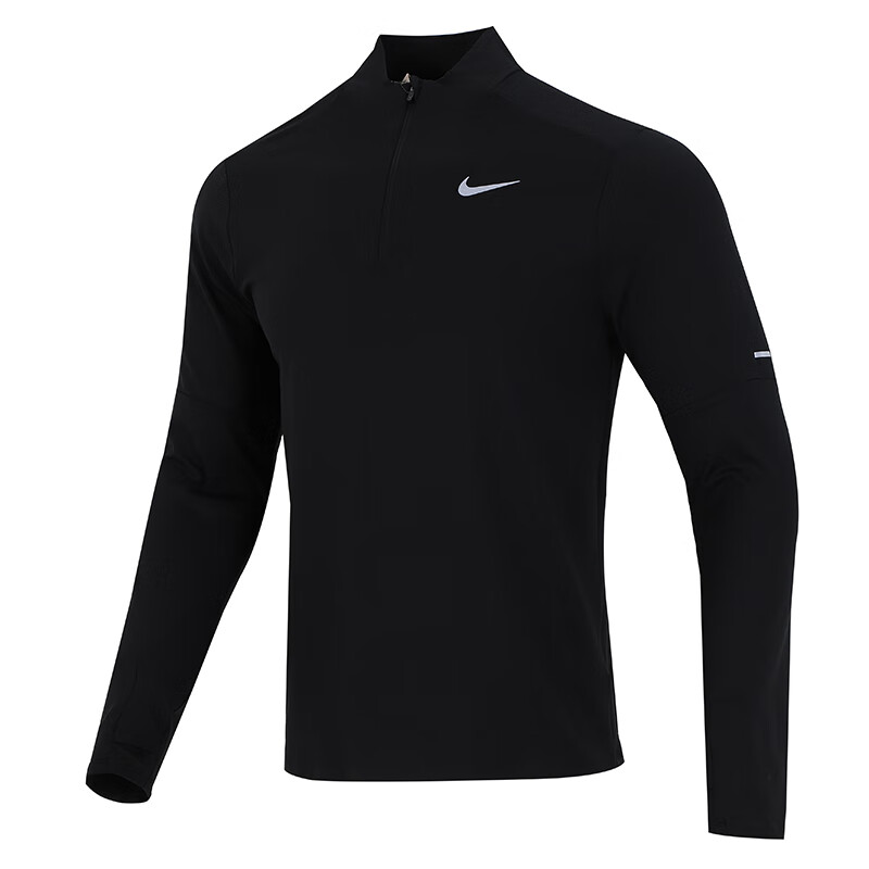 NIKE Men's Long-Sleeve Square Neck T-Shirt, Sports Casual, Classic Simple Style, DD4757-010, Black, Size L 6