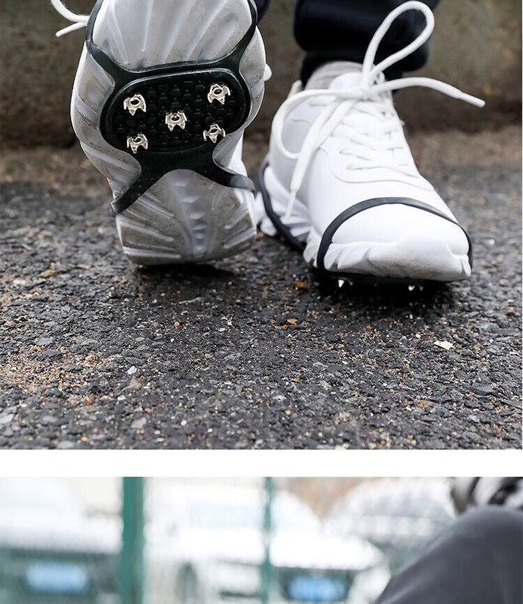 Dipuer Ice Claw Non-Slip Shoe Covers with 10 Teeth, Snow Anti-Slip Cleats, Snow Covers with Cleats, Outdoor Ice Grip Foot Covers, Size 40-45 14