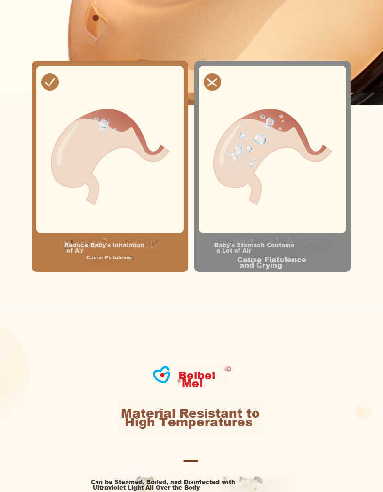 Beingmate Big Baby Straw Nipple, Infant Breast-Like Weaning Wide-Neck Silicone Nipple for Learning to Drink Milk, Suitable for 12 Months And Above 11