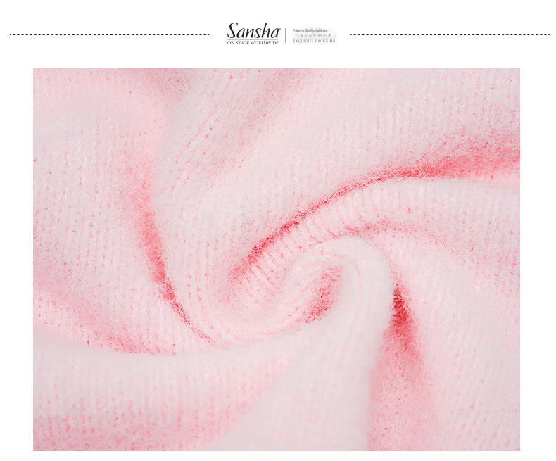 Sansha Children's Dance Warm-Up Top for Girls, Knitted Practice Ballet Dance Costume KT4030, Pink, S-M 3