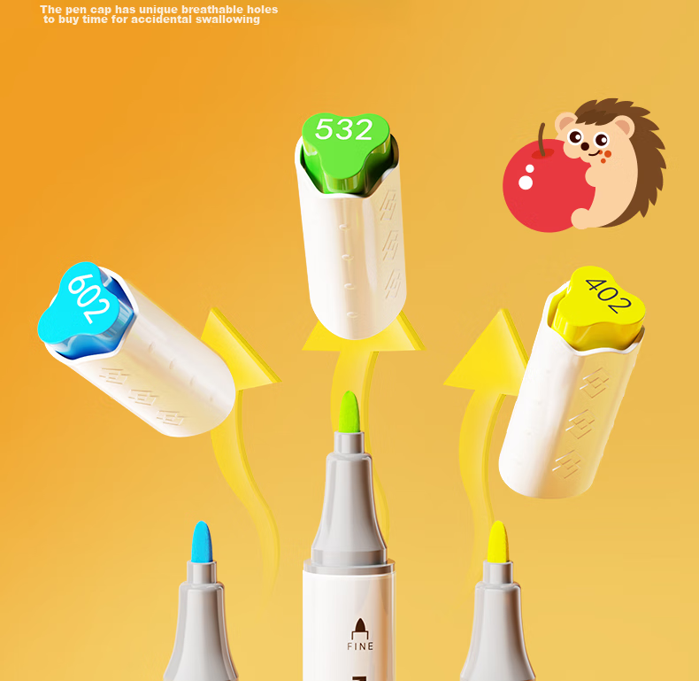 M&G Stationery, 36 Colors Food-Grade Water-Based Markers, Children's And Student Watercolor Pens, Drawing Pens, Dual-Tip Thick And Thin Triangular Barrel, Washable, Birthday And Graduation Gift, APMT80C7 29