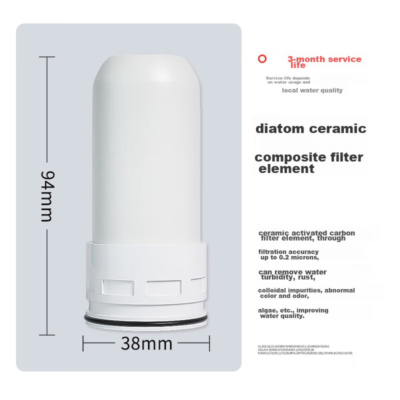 Lelandi Faucet Filter Cartridge, Universal Fit for All Brands, Ultrafiltration Water Purifier, Tap Water Filter, Ceramic Filter Element, L7011