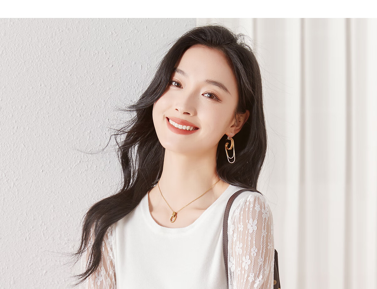 Chushen Thin Knit Sweater for Women, Fashionable Round Neck Elegant Lace Long-Sleeve Base Shirt Top S141Z3740 13