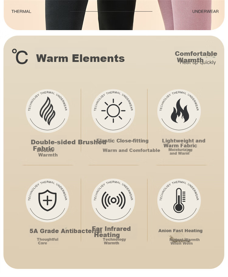LangSha [Fall New Arrival] Men's Thermal Underwear Set, Antibacterial Thin Spring And Autumn Couple's Antibacterial Warm Base Layer 2